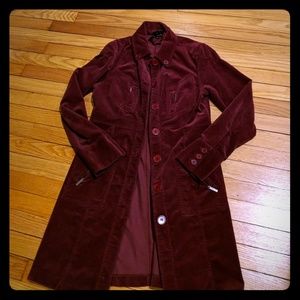Corduroy style maroon kenzie coat